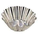 Matfer 6 1/3 Inch x 2 1/2 Inch Tin Brioche Mold 14 Flutes