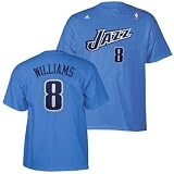 Reebok - Men`s Utah Jazz #8 Deron Williams Name and Number Tee