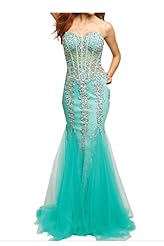 Satin/Tulle Mermaid  Evening Dress/Pageant Dress/Prom Dress  With Rhinestones