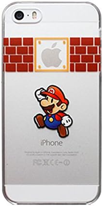 SAKO Super Mario Bros. Game Brothers Playing Apple Logo Hard PC Back Case Cover for Apple iPhone 5C (Mario 02 for 5C)