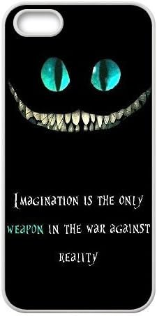 [Alice in Wonderland Cheshire Cat Series] IPhone 5,5S Case Love the Alice Quote - White