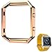 For Fitbit Blaze, TOOPOOT Stainless Steel Replace Metal Frame For Fitbit Blaze Smart Watch (Rose gold)