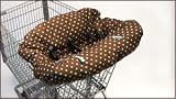 3 N 1 Shopping Cart & High Chair Cover - Chocolate and Aqua Dots - Cuter Than A Ducks Butt