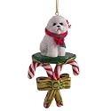 Bichon Frise Dogs Candy Cane Christmas Ornament New
