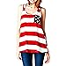 MINDENG American Flag Pattern Printing Tank Tops Women's Summer Casual T-shirts