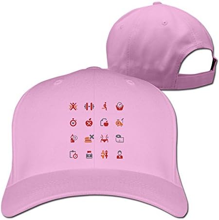 RTYUUIO Unisex Healthy Living Icons Alto Series Trucker Cap Pink One Size