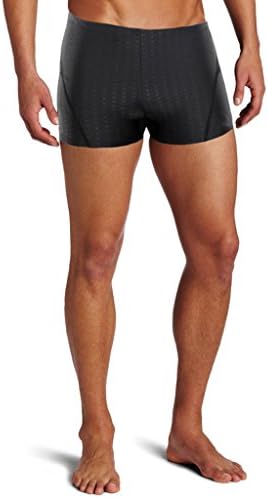 LanSiYong Men's Endurance+ Polyester Solid Square Leg Swimsuit