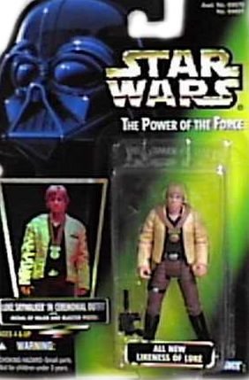 41n0vu03I1L Star Wars: Power of the Force Hologram Luke Skywalker in Ceremonial Outfit Action Figure
