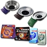 Senseo Padhalter + Pads-Set New Generation (HD7820 bis HD7830 + HD7841 + HD7842) Hot Choco, Espresso