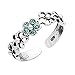 Treasure Box - Silver and Blue Diamante Toe Ring