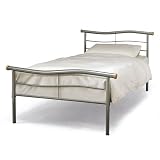 Waverly 3Ft Silver Slatted Single Bed Frame