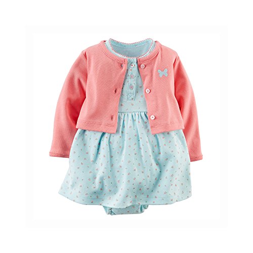 Carter's Baby Girls' 2 Piece Floral Dress Set (Baby) - Light Blue - 12M