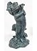 Frog with parasol Garden Sculpture / Ornament / Water Feature - Vert-de-Gris