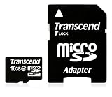 Transcend 16 GB Class 10 microSDHC Flash Memory Card TS16GUSDHC10