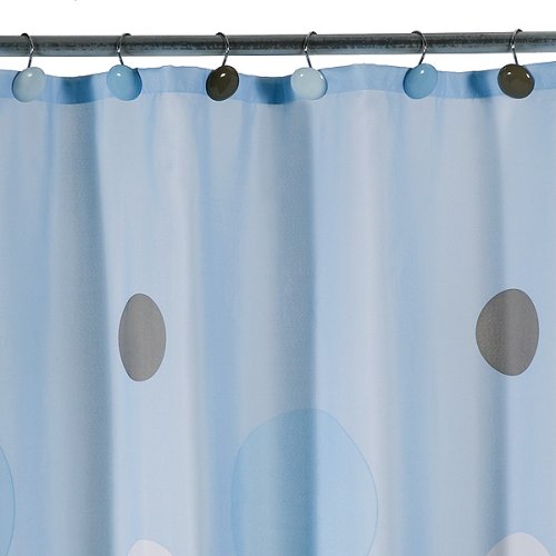 Tiddliwinks Shower Curtain - Mod Blue Brown