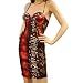 New Sexy Unique Strappy Print Stretch Cocktail Dress