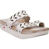 Earth Cassidy White Leather Dual Strap Sandals Women by 