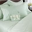 Egyptian Bedding 1000-Thread-Count Egyptian Cotton Sheet Set, Queen, Sage Stripe