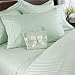 Egyptian Bedding 1000-Thread-Count Egyptian Cotton Sheet Set, Queen, Sage Stripe