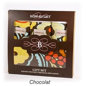Bebe au Lait Chocolat Nursing Cover and Burp Cloth Gift Set