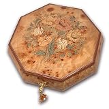 Buy Stunning, Beautiful Octagonal Pioppo Solid Music Jewelry Box: 36 Note Grand Octagonal...