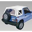 Rugged Ridge 53722.52 White Denim XHD Replacement Soft Top for 88-94 Geo Tracker and Suzuki Sidekick