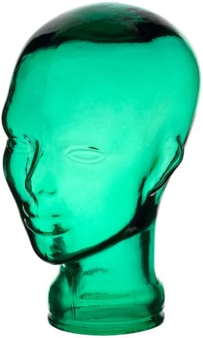 Spanish 100% Recycled Glass Jade Green Head - 11"H