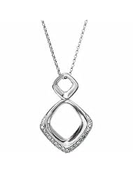 14K White Gold Diamond Necklace - 0.07 Ct. -- LIFETIME WARRANTY