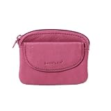Saddler Leather Zip Top Coin Purse with Keyring