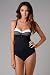 Bleu Rod Beattie Women's Block Star Retro Cup 1 Piece Swimwear