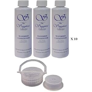 30 Bottles of Blue Magic 8 oz Sapphire Waterbed Conditioner with a Cap & Plug for Softside & Hardside Water Bed Mattresses
