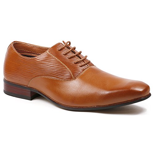 Ferro Aldo MFA-19503L Men's Brown Lace Up Classic Oxford Dress Shoes