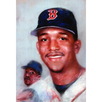 Pedro Martinez Boston Red Sox World Series 2004 poster - 13x19 custom fit with RichAndFramous Black 99 inch Poster Hangers