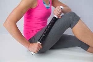 Muscle Roller Stick - The Only Muscle Roller Sold on Amazon with a Lifetime Guarantee & Bio Energy Therapeutic Spindles! - Treats Muscle Pain, Sports Injuries, Knots and Trigger Points- Use the Exercise Stick to Reduce Muscle Soreness, Stiffness & Pain!