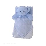 Baby Boy Blanket and Rattle, My First Teddy Buddyluvs - Blue
