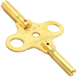 Double End Brass Clock Winding Key Clockmaker Tool Sz 7