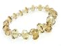 Light Smoked Topaz Single Strand Double Daisy Crystal Bracelet
