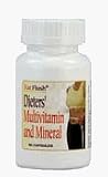 Dieters Multivitamin & Mineral - Dieters Multivitamin Supplement Broad spectrum multi that supports low cal diets and/or detox diets for weight loss.