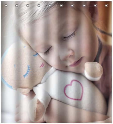 Moldresistant Polyester Odorless Home Bath Dries Quickly Bath Curtains 66x72 inch / 165x180 cm