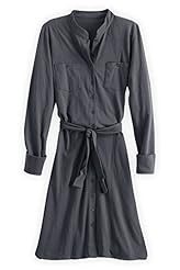 Cotton/Jersey Belted  Shirt  Dress