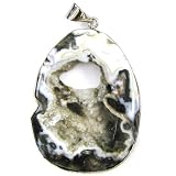 57-62mm natural ocean jasper flat teardrop pendant bead