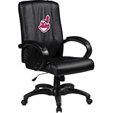 Home Office Chair with MLB Logo Panel Team: Cleveland Indians
