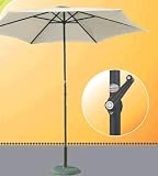 Review SEASONS DIRECT  / 2.7M NATURAL POLYESTER , STEEL POWDER COATED GARDEN FURNITURE PARASOL WITH CRANK