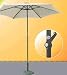 2.7M NATURAL POLYESTER , STEEL POWDER COATED GARDEN FURNITURE PARASOL WITH CRANK
