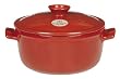 Emile Henry Flame Top 2-2/3-Quart Round Oven, Red
