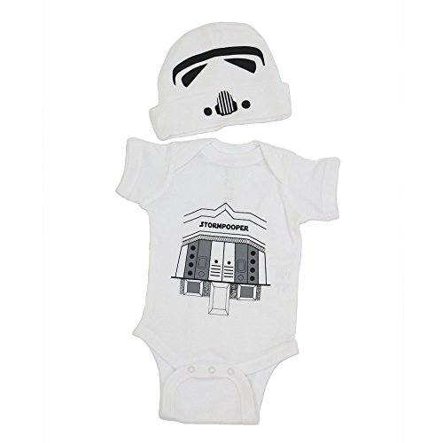 Storm Trooper Pooper Star Wars Baby Set Of A Beanie And A One Piece Bodysuit