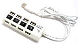 Produkt-Bild: 4 Port USB 2.0 Hub mit Schalter weiss f&uuml;r PC Laptop