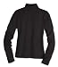 Cotton/Cashmere Mock-neck Sweater, Black, Large
