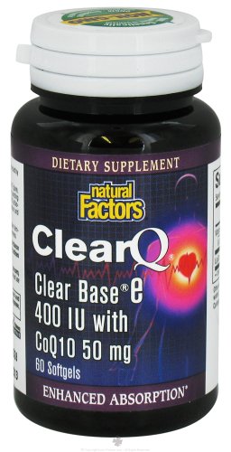 Natural Factors – ClearQ Clear Base Vitamin E Enhanced Absorption IU – 60…