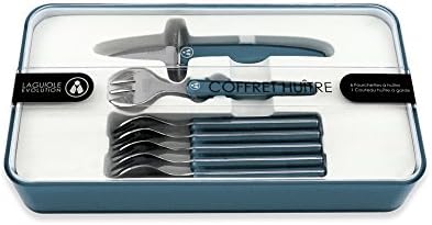 Laguiole Evolution 7-Piece Acidule Seafood Tool Set, Blue